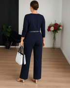 Miss | Broek Dames Casual High Waist Straight - Zacht Geweven Stof - Miss Madera MIS-J8FSWM