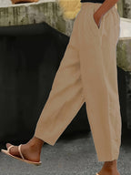 Miss | Broek Dames Driekwart Capri Regular Fit - Katoenblend - Miss Madera MIS-ML79I9