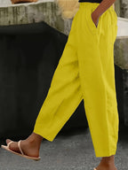 Miss | Broek Dames Driekwart Capri Regular Fit - Katoenblend - Miss Madera MIS-V92FDR