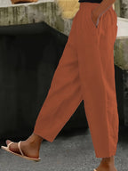 Miss | Broek Dames Driekwart Capri Regular Fit - Katoenblend - Miss Madera MIS-BWTLT9
