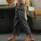Miss | Broek Dames High-Rise Tapered - Linnen look - Miss Madera MIS-CPDHN1
