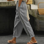 Miss | Broek Dames High-Rise Tapered - Linnen look - Miss Madera MIS-M0GTCZ