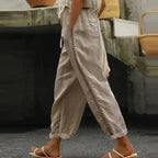 Miss | Broek Dames High-Rise Tapered - Linnen look - Miss Madera MIS-0TAWND