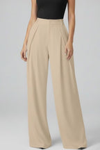 Miss | Broek Dames High Rise Wide Leg met Geplooide Taille - Miss Madera MIS-QIRCTE