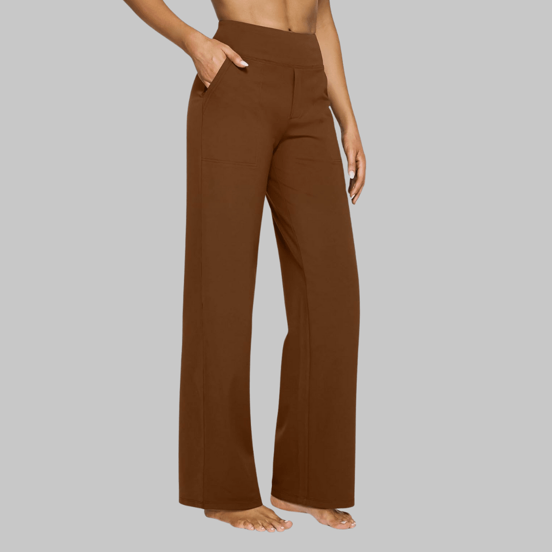 Miss | Broek Dames High Waist Regular - Katoenmix - Miss Madera