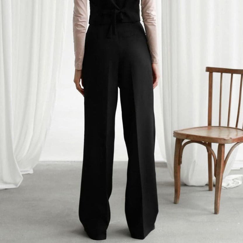 Miss | Broek Dames High-Waist Wide-Leg Geplooide Linnen - Miss Madera MIS-9HJYEP