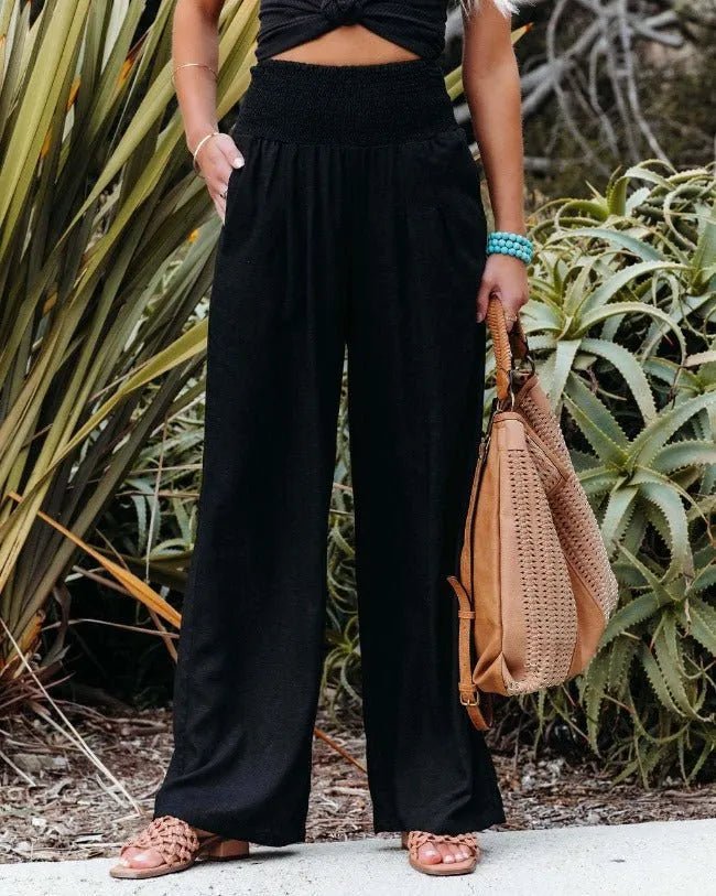 Miss | Broek Dames High Waist Wide Leg - Katoenmix - Miss Madera MIS-7E0A69