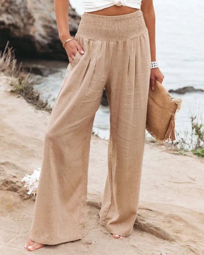 Miss | Broek Dames High Waist Wide Leg - Katoenmix - Miss Madera MIS-E5F9AE