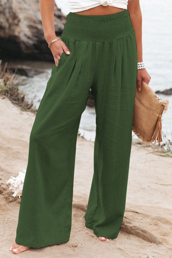Miss | Broek Dames High Waist Wide Leg - Katoenmix - Miss Madera