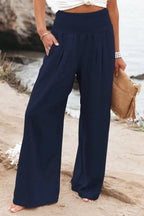 Miss | Broek Dames High Waist Wide Leg - Katoenmix - Miss Madera MIS-19A636