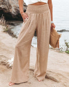 Miss | Broek Dames High Waist Wide Leg - Katoenmix - Miss Madera
