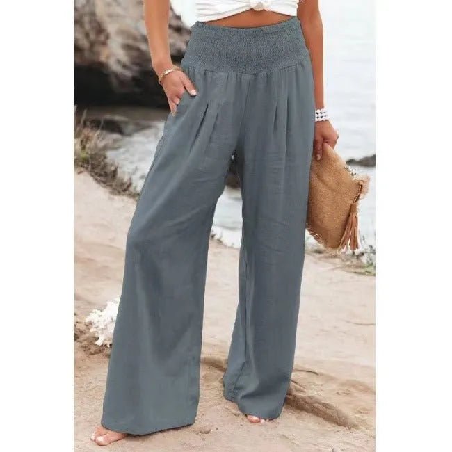 Miss | Broek Dames High Waist Wide Leg - Katoenmix - Miss Madera MIS-E85E45