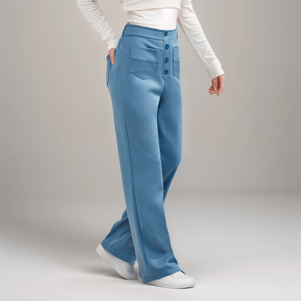 Miss | Broek Dames Hoge Taille Flared - Superelastische stretch stof - Miss Madera MIS-T4WC4Y