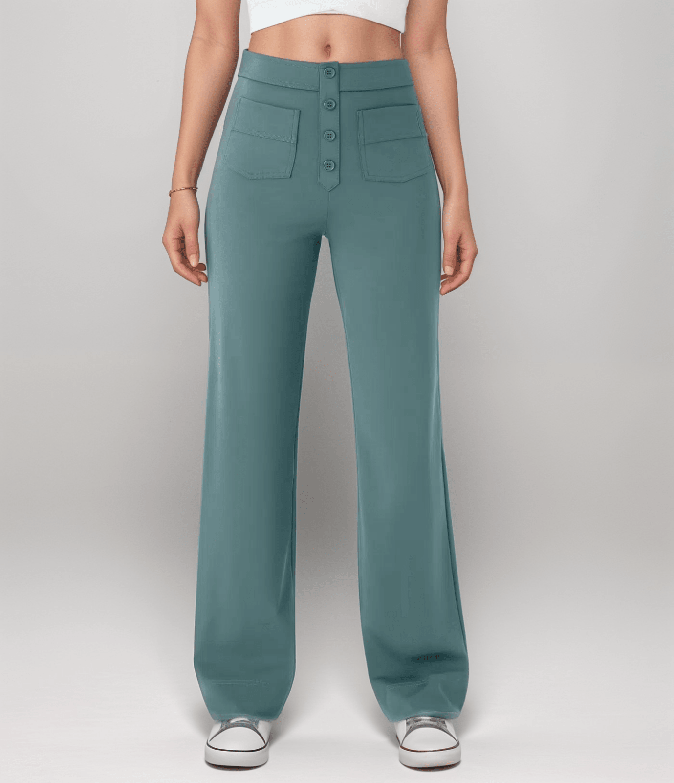 Miss | Broek Dames Hoge Taille Flared - Superelastische stretch stof - Miss Madera MIS-HAE5OG