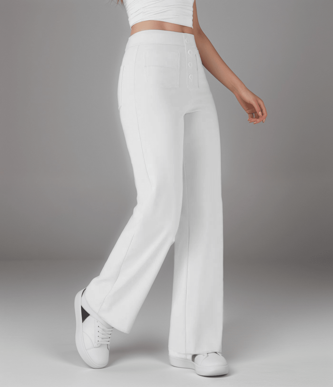 Miss | Broek Dames Hoge Taille Flared - Superelastische stretch stof - Miss Madera MIS-T4WC4Y