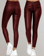 Miss | Broek Dames Hoge Taille Skinny Vijf-Pocket - Imitatieleer - Miss Madera MIS-C7OQJJ