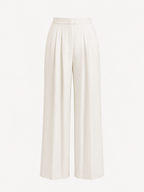 Miss | Broek Dames Hoge Taille Wijde Pijp Voorplooien - Crêpe - Miss Madera MIS-ODEXXV