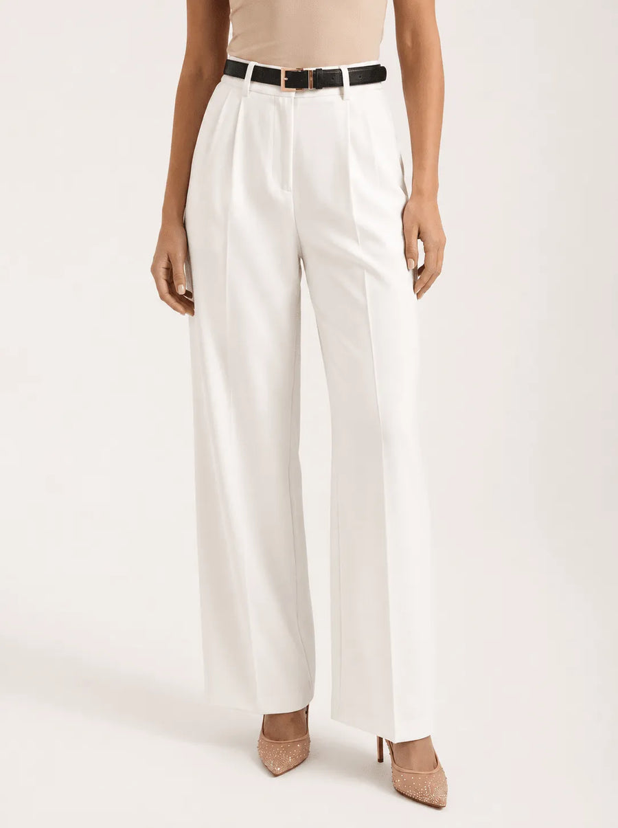 Broek Dames Hoge Taille Wijde Pijpen Formeel
