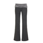 Miss | Broek Dames Marlene Wijde Pijpen Hoge Taille Stippenprint - Jersey - Miss Madera MIS-L02Y3R