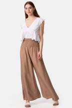 Miss | Broek Dames Palazzo Zomer - Viscose - Miss Madera MIS-1Z58QY