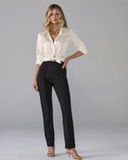 Miss | Broek Dames Slim Straight Pull-On - Ponte - Miss Madera MIS-ISHAR3