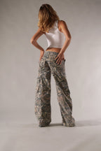 Miss | Broek Dames Wide-Leg Cargo Camouflage - Polyester - Miss Madera MIS-V4C08J