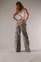 Miss | Broek Dames Wide-Leg Cargo Camouflage - Polyester - Miss Madera MIS-V4C08J