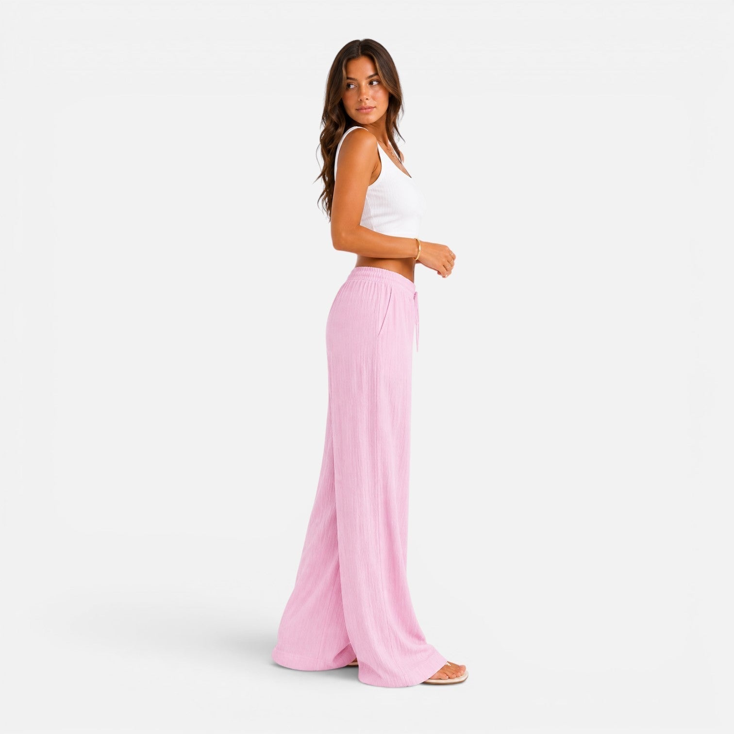 Miss | Broek Dames Wide Leg Comfort Fit - Viscose - Miss Madera MIS-M0SSUM