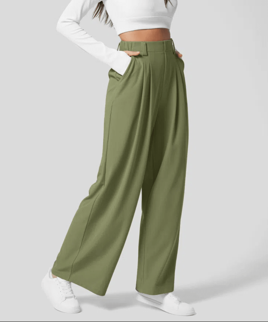 Miss | Broek Dames Wide Leg Hoge Taille - Biologisch katoen & premium polyester - Miss Madera MIS-92FKL3