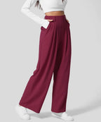 Miss | Broek Dames Wide Leg Hoge Taille - Biologisch katoen & premium polyester - Miss Madera MIS-WU9HGA