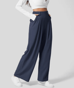 Miss | Broek Dames Wide Leg Hoge Taille - Biologisch katoen & premium polyester - Miss Madera MIS-QK37EF