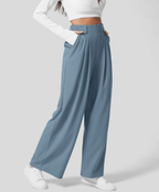 Miss | Broek Dames Wide Leg Hoge Taille - Biologisch katoen & premium polyester - Miss Madera MIS-P02JVQ
