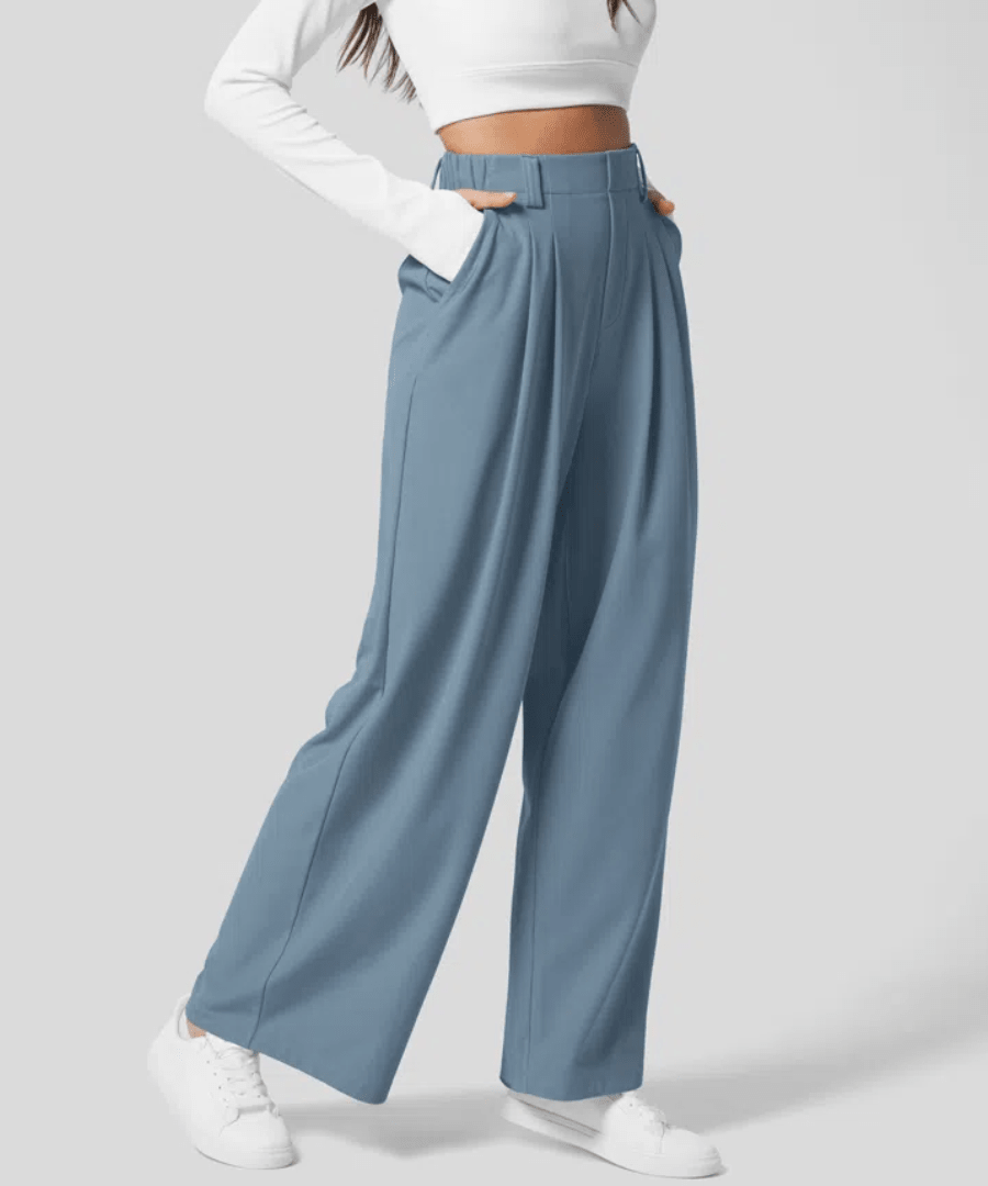 Miss | Broek Dames Wide Leg Hoge Taille - Biologisch katoen & premium polyester - Miss Madera MIS-P02JVQ