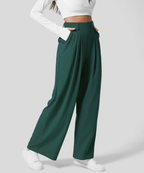 Miss | Broek Dames Wide Leg Hoge Taille - Biologisch katoen & premium polyester - Miss Madera MIS-H6Y61L