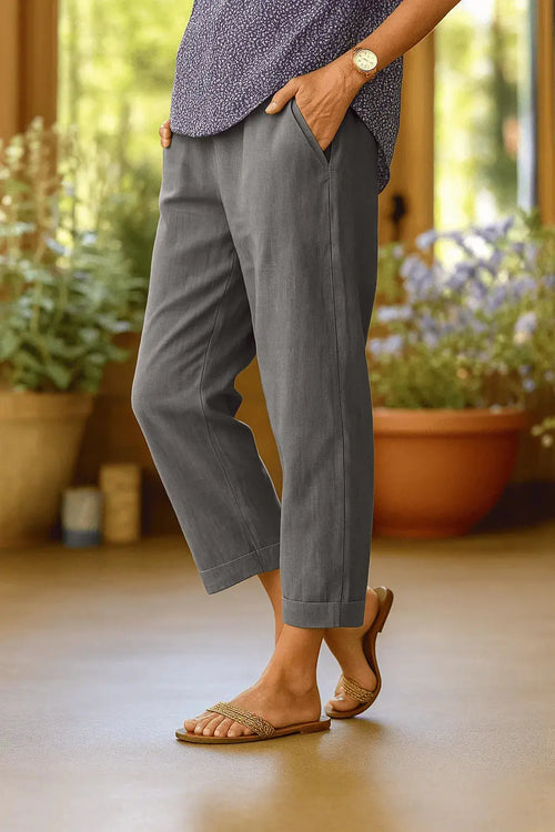 Broek Dames Wide Leg Regular Fit Ritssluiting - Miss Madera MIS-0F88E8