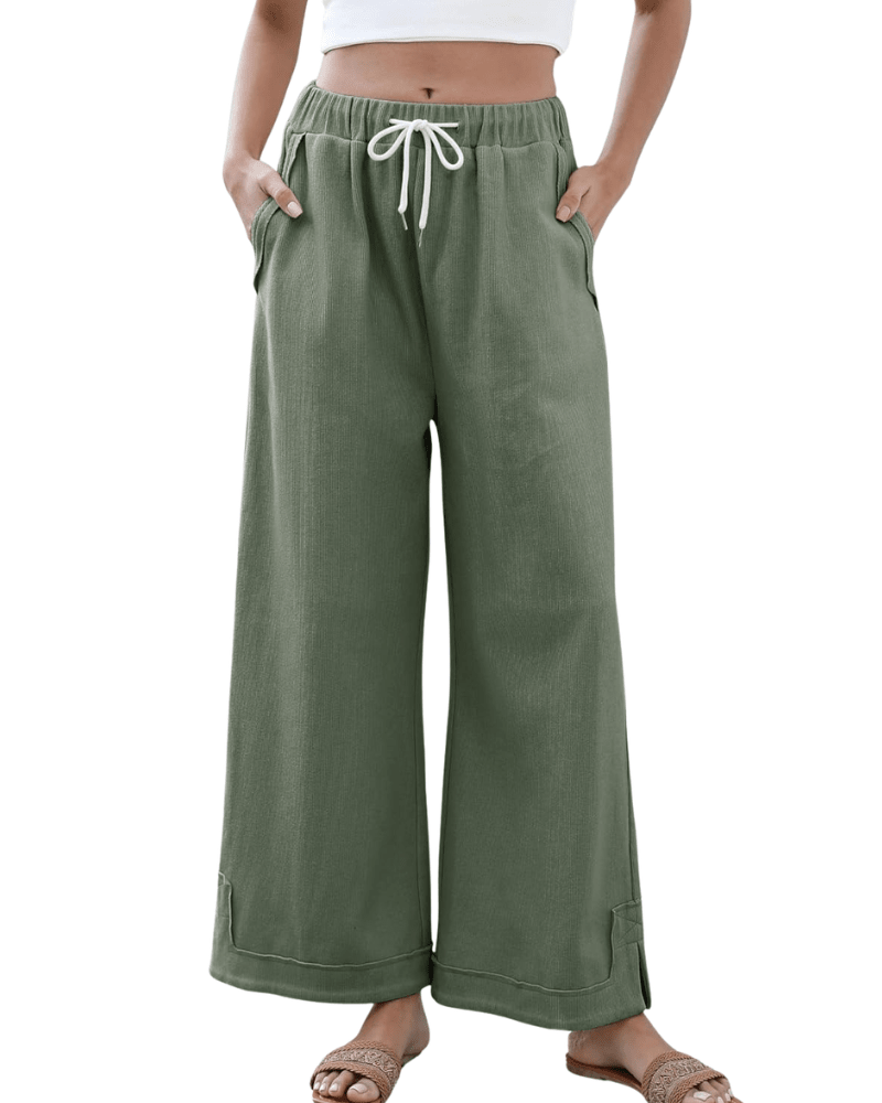 Miss | Broek Dames Wide Leg Palazzo - Katoen Mix - Miss Madera MIS-QS0CRZ