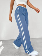 Miss | Broek Dames Wide-Leg Strepen Elastische Taille - Polyester - Miss Madera MIS-N3IZGH