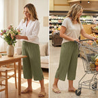 Miss | Broek Dames Wijd Capri Zomer - Stretch - Miss Madera MIS-J4QBTZ