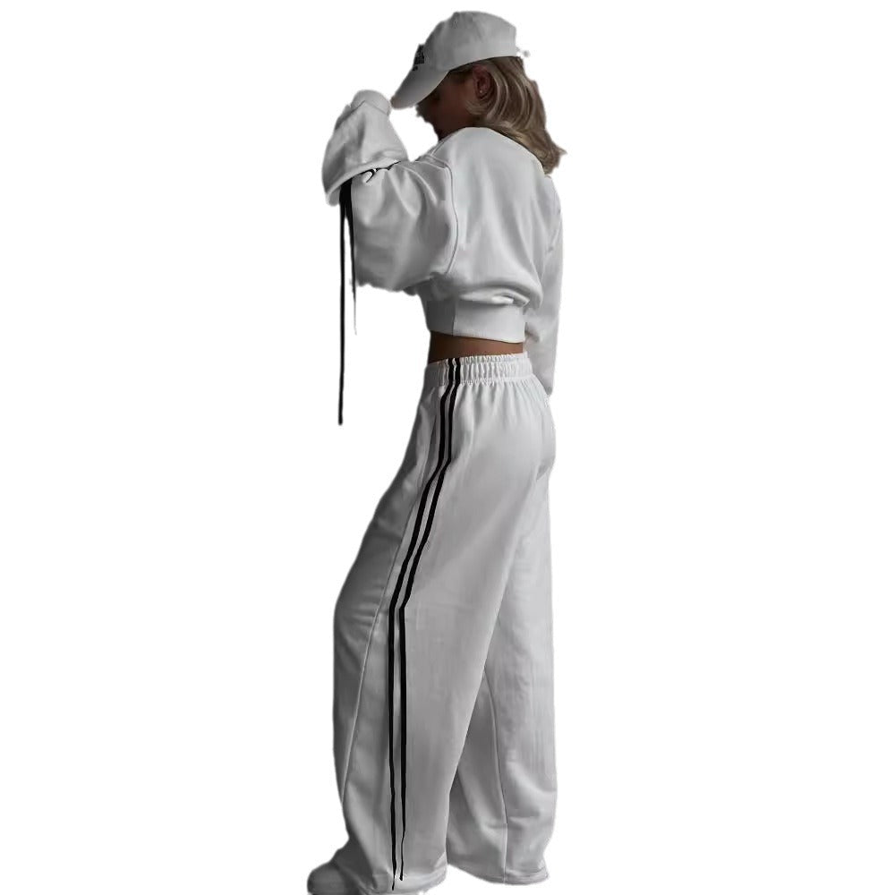 Miss | Broek Dames Wijde Pijpen Koordtaille - Jersey - Miss Madera MIS-NVIX6L