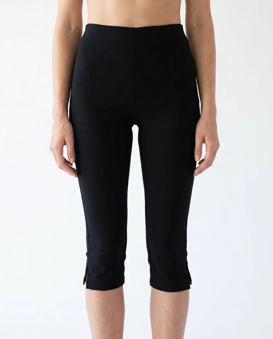Spodnie damskie letnie rybaczki slim-fit - wiskoza