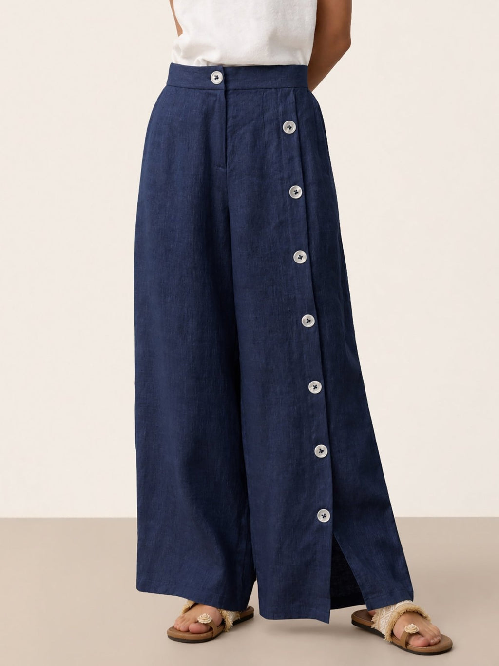 Miss | Broek Dames Zomer Regular Fit - Linnen - Miss Madera