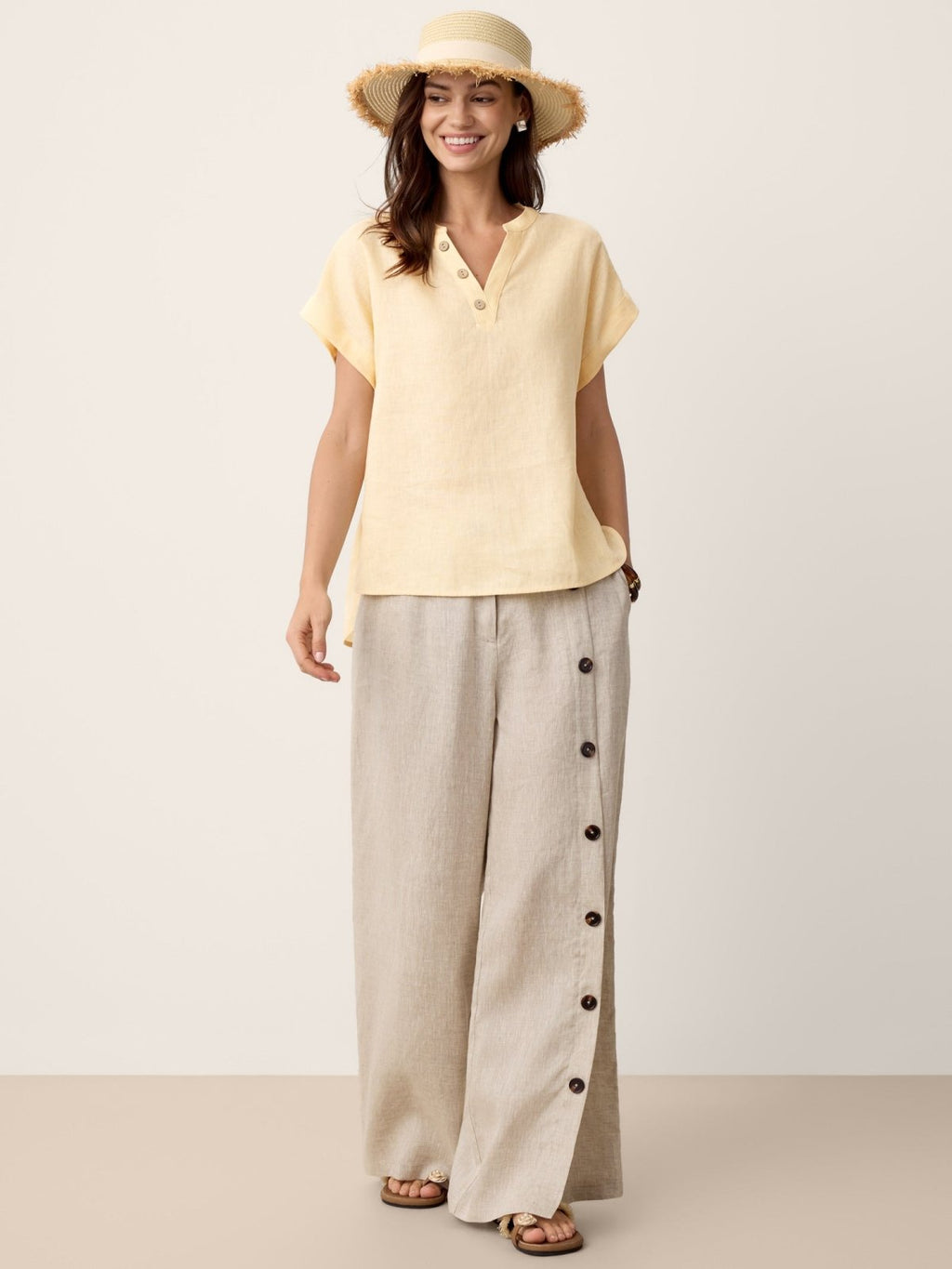 Miss | Broek Dames Zomer Regular Fit - Linnen - Miss Madera
