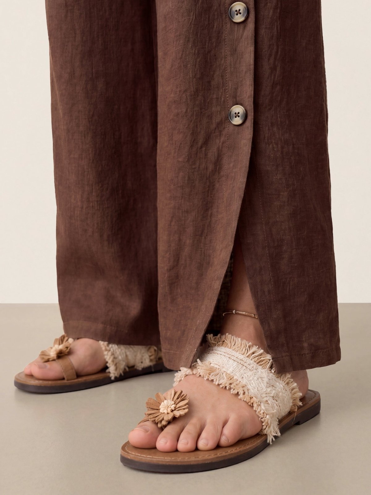 Miss | Broek Dames Zomer Regular Fit - Linnen - Miss Madera