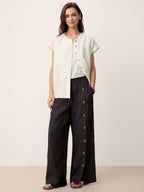 Miss | Broek Dames Zomer Regular Fit - Linnen - Miss Madera