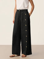 Miss | Broek Dames Zomer Regular Fit - Linnen - Miss Madera