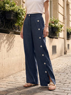 Miss | Broek Dames Zomer Regular Fit - Linnen - Miss Madera