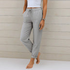 Miss | Broek Dames Zomer Relaxed Fit - Stretch Linnen - Miss Madera MIS-S5DX4J