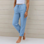 Miss | Broek Dames Zomer Relaxed Fit - Stretch Linnen - Miss Madera MIS-HDO4BV