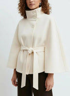 Miss | Cape Jacket Dames Herfst Elegant - Geweven stof - Miss Madera