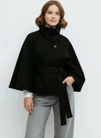 Miss | Cape Jacket Dames Herfst Elegant - Geweven stof - Miss Madera
